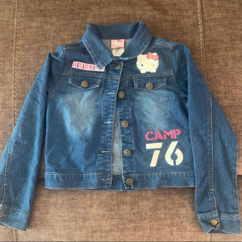 denim hello kitty sanrio jacket